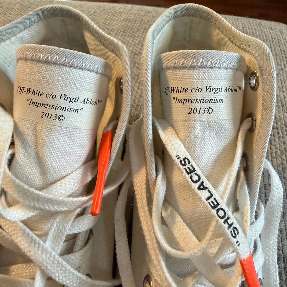 Off-White High-Top Sneakers – White – Size 40 (Women’s ~9 / Men’s ~7) - Picture 3 of 7